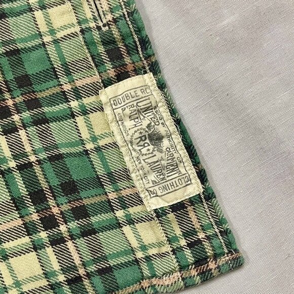RRL & CO / RALPH LAUREN PLAID LIGHTWEIGHT FLANNEL SHIRT - SMALL - Picture 4 of 5
